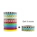 Piokio Thin Washi Masking Tape Set of 15 Rolls Colored Decorative Tape for Scrapbooking,Home Decor, DIY Craft Projects