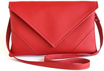 Red Clutch Bag Bridesmaid Clutch Handmade Vegan Leather Clutch Purse Gift For Her Evening Bag Vegan Purse Envelope leather Clutch Evening Clutch