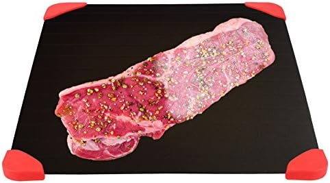 Fast Defrosting Tray – Safest way to Defrost Frozen Food/Eco-Friendly/FDA Approved/No Electricity/No Chemicals/Natural Process/Meat Thawing Plate/Aluminum Build/Dishwasher Safe