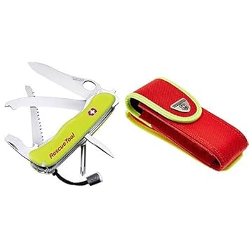 Victorinox Taschenmesser RescueTool (15 Funktionen, Frontscheibensäge, Scheibenzertrümmerer)