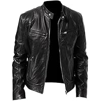 Authentic“牛革“LL“Leather Drizzler Jacket Deckra Men's Genuine Leather Jacket – 100% Real Leather, Zipper