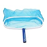 Sabuy Heavy Duty Deep-Bag Swimming Pool Leaf Net Skimmer Rake with Nylon Medium Fine Mesh for Cleaning Swimming Pools, Hot Tubs, Spas and Fountains (Blue, 18 Inch)
