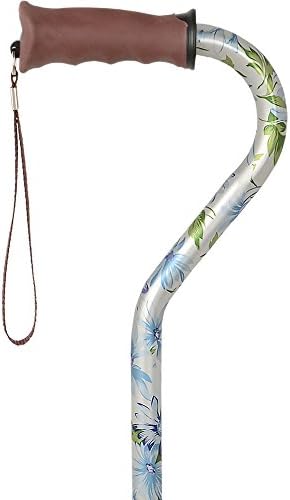 Walking Sticks for Men and Women - Stylish Designer Fashionable Walking Canes - Lightweight Aluminum Cool Adjustable Offset Walking Cane with Comfort Grip