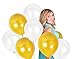 Treasures Gifted Metallic White and Gold Balloons - White and Gold Party Decorations - Graduation Balloons White and Gold - 12 Inches Gold and White Balloons - White and Gold Decorations 72 Pieces