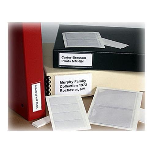 Archival Methods Adhesive Back Vinyl Label Holders, 13/4