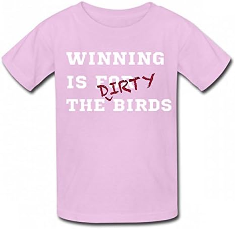 MZOUQD Winning Is For The Dirty Birds Funny Tshirt Cotton T-Shirts Authentic Boy Girl Tee Pink
