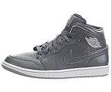 Nike Jordan Men's Air Jordan 1 Mid Cool Grey/Cl Gry/White/Wlf Gry Basketball Shoe 9.5 Men US