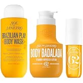 Sol de Janeiro Non-Stop Hydration Bundle - Brazilian Play Body Wash 13 fl oz, Body Badalada Vanilla Lotion, Cheirosa 62 Perfume Mist 3 fl oz