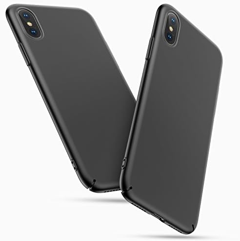 iPhone X Case,iPhone 10 Case,[Skin Series] Ultra Slim Fit Full Body Protection Hard Shell Anti-Scratch Shockproof Non Slip Matte Surface iPhone Case for Apple iPhone X,Black