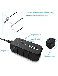 Endoscopio inalámbrico semirrígido Borescope WiFi cámara de inspección 2.0 Megapíxeles HD endoscopio Cámara 0.217 in Snake Cámara con 2000 mAh Battey para Android iOS Smartphone y Tablet (11,50FT)