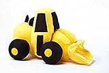 Constructive Eating large Fun Unique Front Loader Plush It is a soft, stuffed construction vehicle.
