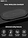 Dual Wireless Charging Pad,ICONFLANG Double Wireless Charger Pad for iPhone 8 iPhone 8 Plus iPhone X Samsung Note8 S8 S8+ S7 S7 Edge S6 S6 Edge (AC Adapter Not Included) - Black