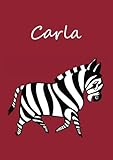 Image de Malbuch / Notizbuch / Tagebuch - Carla: A4 -blanko - Zebra (German Edition)