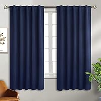 BGment Rod Pocket and Back Tab Blackout Curtains for Bedroom - Thermal Insulated Room Darkening Curtains for Living Room,...