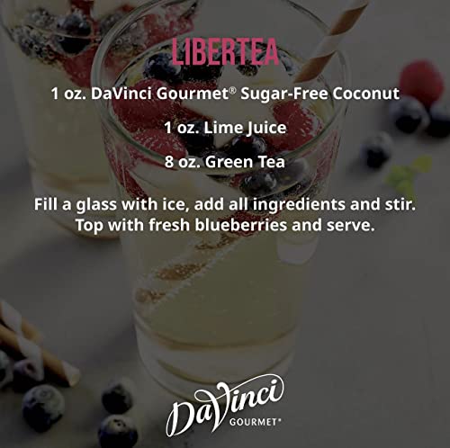 DAVINCI GOURMET SUGAR-FREE COCONUT SYRUP, 25.4 FLUID OUNCES (PACK OF 1)