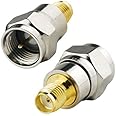 DHT Electronics Adaptador coaxial coaxial RF 2pcs SMA hembra a F macho