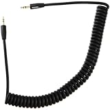AmazonBasics 3.5 mm Coiled Stereo Audio Cable - 6.5 feet (2 Meters) Stretched Length