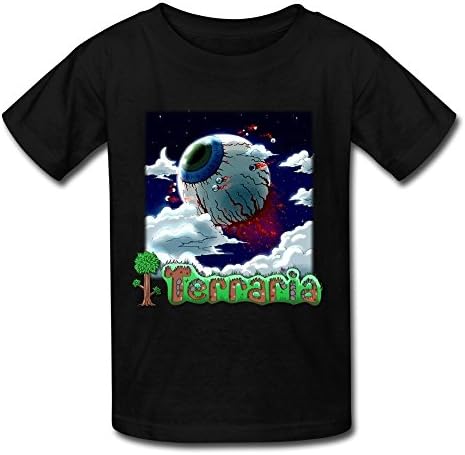 HYQ Kid's Vintage Terraria Eye Of Cthulhu T-shirt Black M