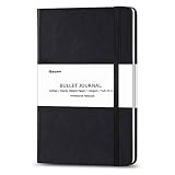 Dotted Bullet Grid Journal, Dot Grid Hard Cover Notebook, 120gsm Premium Thick Paper with Fine Inner Pocket for School & Office Supplies