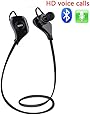 Bluetooth Earphones,KEKU Wireless Mic Noise Canceling Stereo Headphone Headset-In-Ear With Microphone Sweatproof Sports Running Gym Earbuds for Common Bluetooth Devices