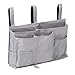Sugaroom Bunk Bed Organizer - Bedside Storage Caddy with Pockets for College Dorm, Hospital, Baby Bed & Camp (Grey)