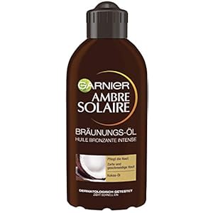 Garnier Tanning Oil for Face and Body, Nourishing Sun Oil for Gently Tanned Skin, Ambre Solaire with Coconut Fragrance…