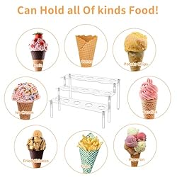 ELEGICKLIP 15 Holes Cupcake Stand- Ice Cream Cone