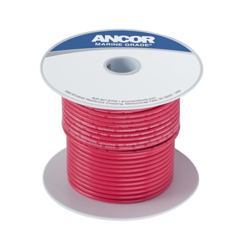 Ancor 111510 Tinned Copper Wire, 8 AWG (8mm2), Red - 100ft