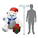Joiedomi 4 ft Christmas Inflatable Polar Bear with Gift Decoration, Blow Up Polar Bear with Build-in LEDs for Xmas Yard Decoration Holiday Indoor Outdoor Garden Lawn Party Favor Holiday Supplies Décor