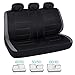 BDK Venice Series Car Seat Covers for Auto - Gray Stripes on Flat Black Cloth - Split Bench Function, Original Cover Protection