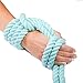 Ravenox Natural Twisted Cotton Rope | (Aqua)(1/2 Inch x 10 Feet) | Made in The USA | Strong Triple-Strand Rope for Sports, Décor, Pet Toys, Crafts, Macramé & Indoor Outdoor Use