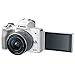 Canon EOS M50 Mirrorless Digital Camera (White) + EF-M 15-45mm f/3.5-6.3 is STM Lens (Silver) + 64GB Memory Card + Camera/Camcorder Bag + Quality Tripod + UV Filter + USB Card Reader + Accessories