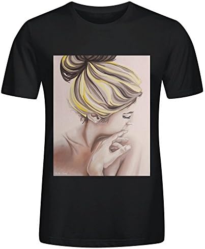 light-original-art-works-prints Men's O-Neck T Shirts Black