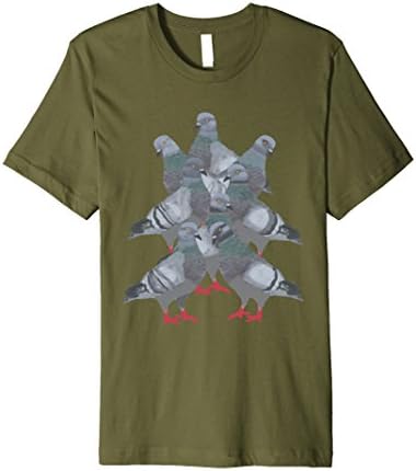 Mens Pigeon T-Shirt Small Olive