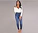 Zeagoo Women V-neck Stretch Bodysuit Bodycon Playsuit Sexy Jumpsuit Tops White Small