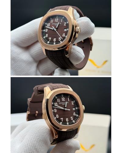 Specht & Söhne - Orologio da uomo giapponese Miyota 8215, sportivo, classico, meccanico, automatico, cinturino in gomma, impermeabile, 40 mm