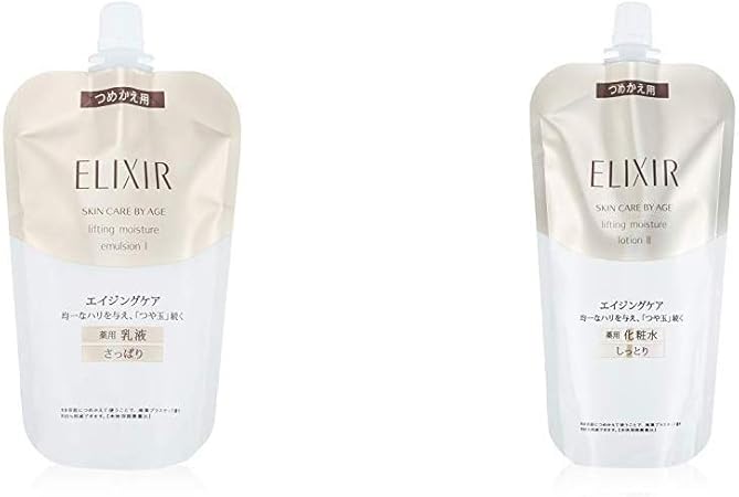 Amazon セット買い エリクシール シュペリエル リフトモイスト エマルジョン T 1 さっぱり つめかえ用 110ml 医薬部外品 シュペリエル リフトモイスト ローション T 2 しっとり つめかえ用 150ml 医薬部外品 エリクシール Elixir