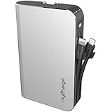 myCharge HubMax Portable Charger 10050mAh / 3.4A External Battery Pack with Built-in USB Port, Integrated Apple Lightning and Micro-USB Cables, Foldable Wall Plug for iPhone, iPad, Samsung Galaxy