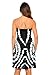 Riviera Sun 21612-BW-L Strapless Tube Short Dress/Summer Dresses Black/White