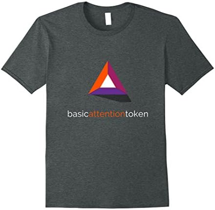 Mens BAT Logo Basic Attention Token Cryptocurrency T-Shirt Large Dark Heather
