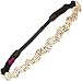 Hipsy Adjustable NO Slip Bling Glitter Forehead Headbands for Women Girls & Teens (Wave Gunmetal & Gold 2pk)