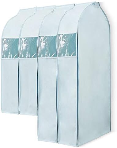 Organisers TongN Storage Bag Hanging Clothes Transparent Window Protective Cover Non-woven Household Anti-fouling Dust Cover, Suitable for Suits, Coats, Windbreakers, Jackets