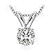 J.Rosée Necklaces, Heart Necklace 925 Sterling Silver 3A Cubic Zirconia Pendant Necklace, 18