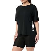 HUGO Womens Ribbed Oversized T-shirt and Shorts Set