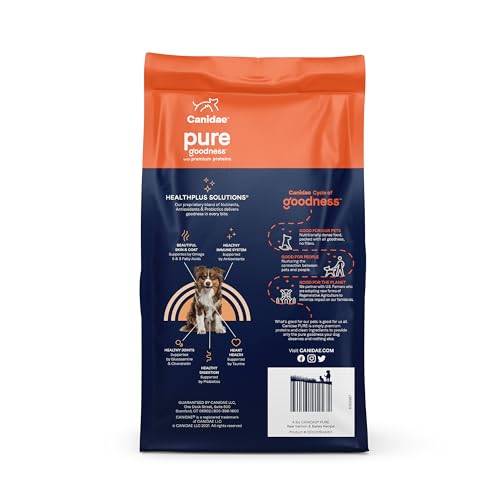 CANIDAE PURE LIMITED INGREDIENT PREMIUM ADULT DRY DOG FOOD, REAL SALMON & BARLEY RECIPE, 4 LBS, WITH WHOLESOME GRAINS