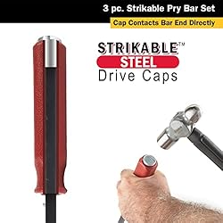 TEKZ 17113 3-Piece Angled Tip Pry Bar Set with