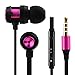 Earbuds with Microphone 2 Pack in Ear Headphones Earphones Stereo Extra Bass Wired 3.5mm in Line Remote Control Noise Isolating with Zipper Case for Apple iphone Samsung(Volume Control,Black)