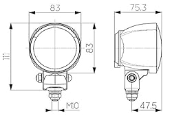 Hella 996176491 Worklight Module 70 Halogen 12V H3