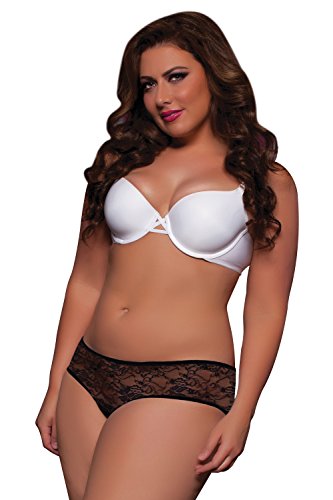 Women's Plus-Size Ruffle Back Open Crotch Boyshort