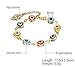 Blowin Multi Color Evil Eye Bracelet Stainless Steel Hand of Fatima Hamsa Charm Bracelets
